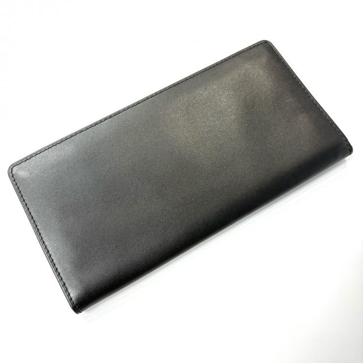 Dunhill ブラックレザー長財布 二つ折り 札入れ 鑑定済み 正規品