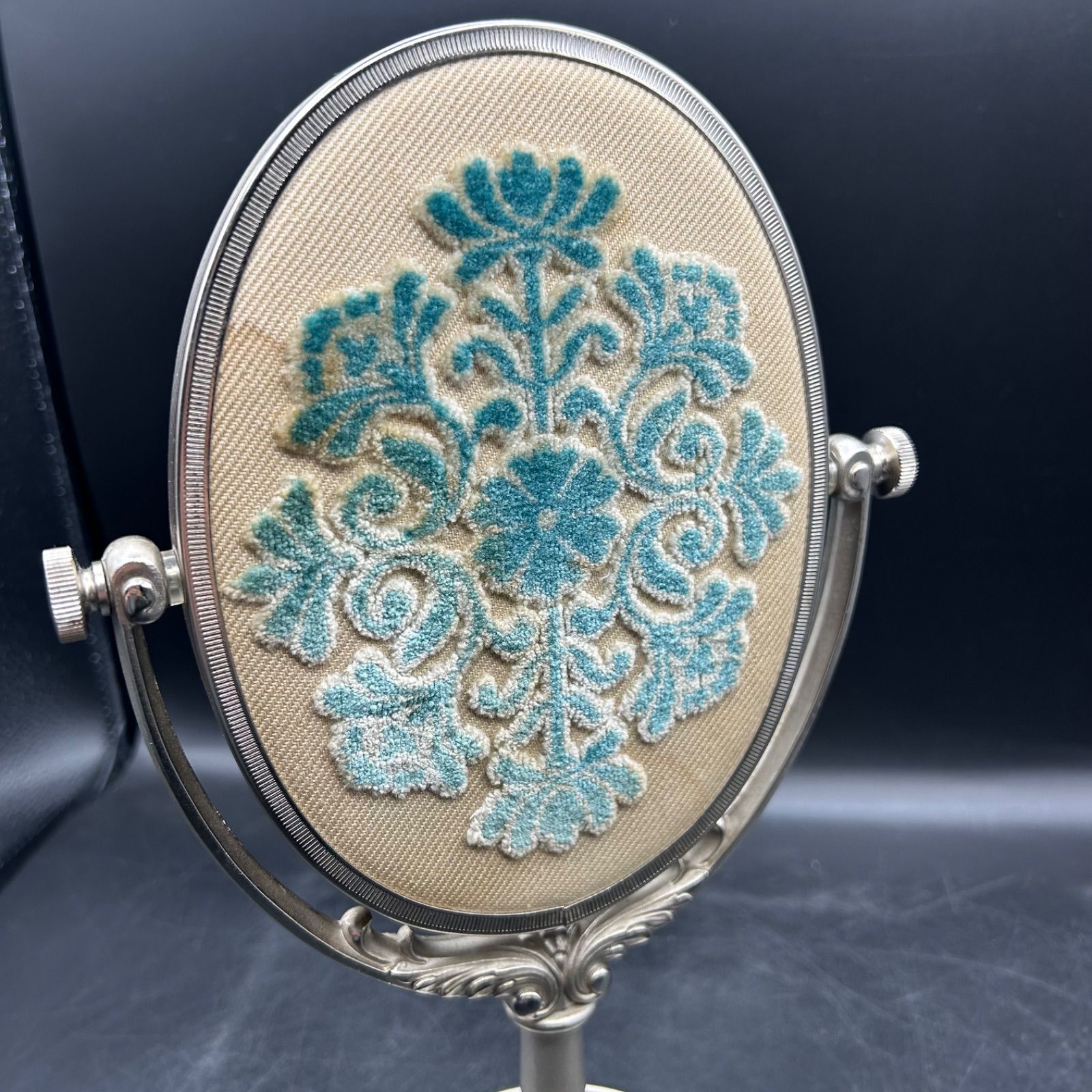 資生堂 花椿ノベルティ　スタンドミラー　ヴィンテージ70年代 L》資生堂 花椿会 スタンドミラー レトロ ヴィンテージ 70's