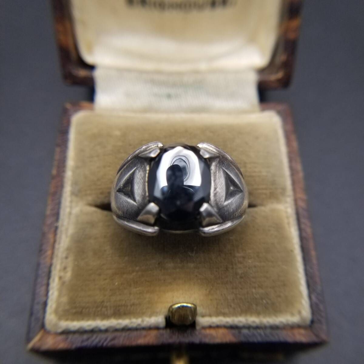 Clark & Coombs ヘマタイト オーバル ファセット 米国 ヴィンテージ 