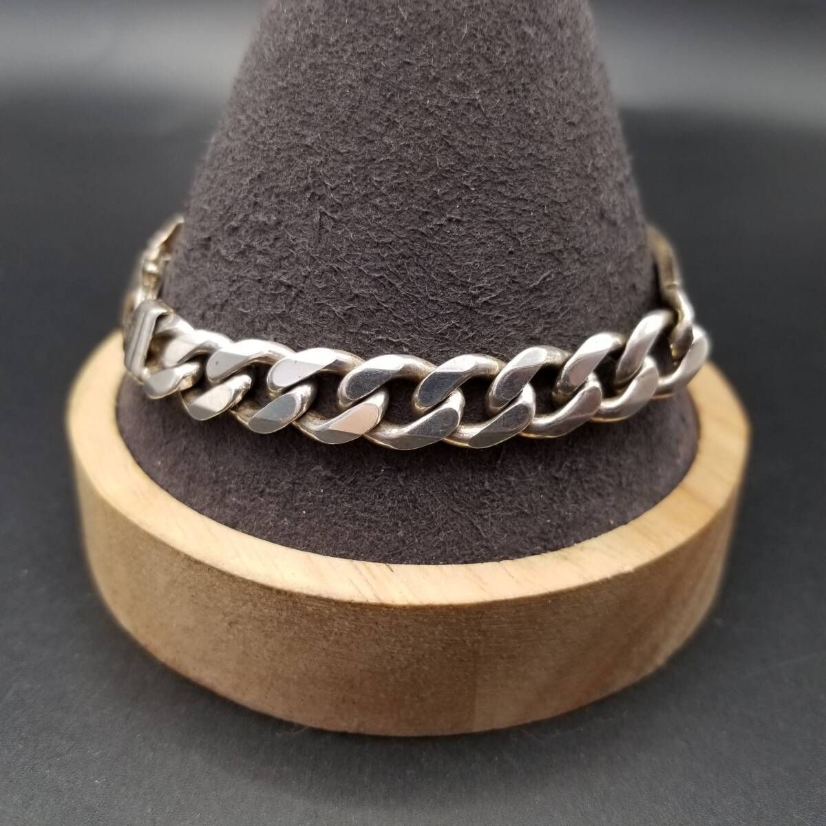 IDタグ 長方形プレート 925 シルバー ヴィンテージ ブレスレット 銀