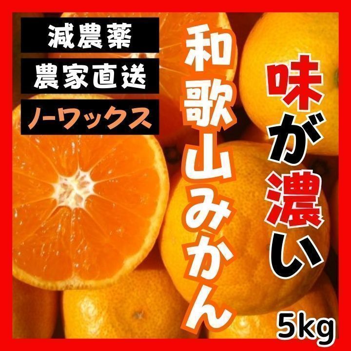 和歌山みかん】訳あり減農薬5kg甘い濃厚完熟 - メルカリ