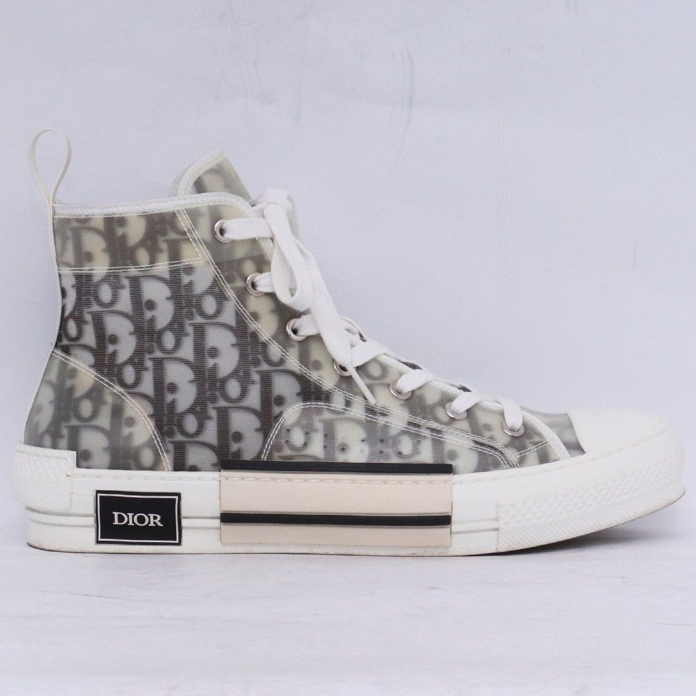 27cm DIOR B23 リーグ ハイトップスニーカー オブリーク キャンバス