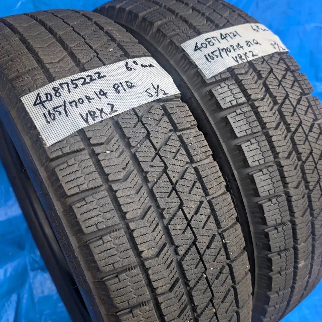 4087) 165/70R14 81Q BRIDGESTONE VRX2 2021・2022年製2本セット