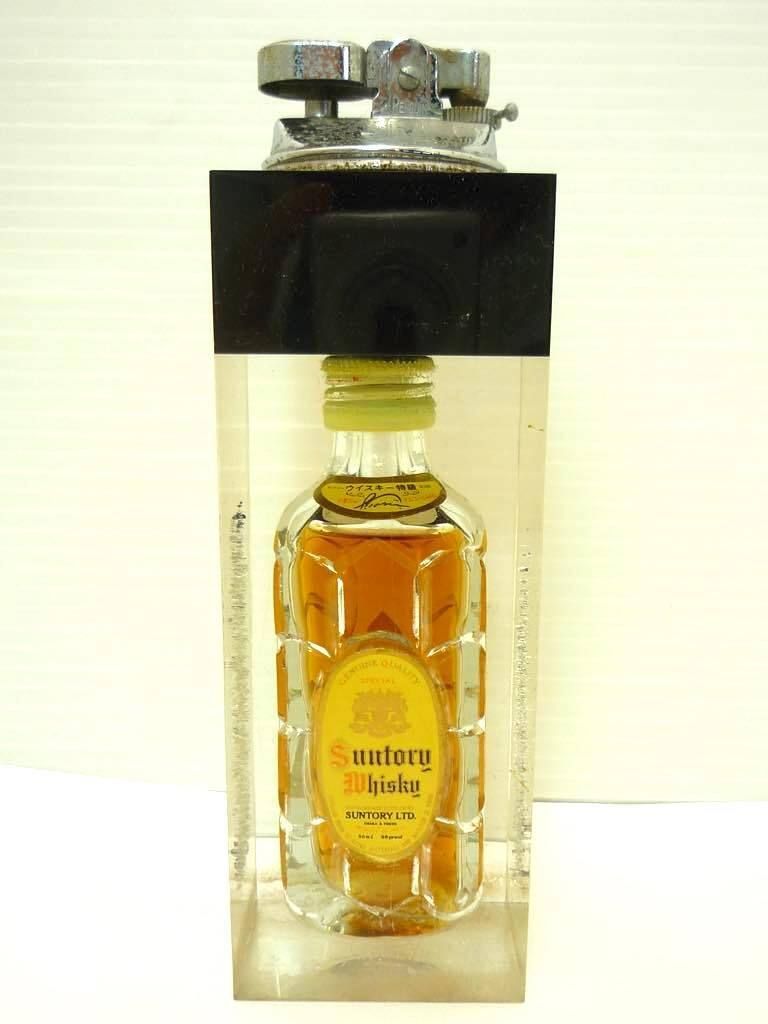 激レア サントリー 角瓶 ウイスキー 卓上ライター ビンテージ雑貨