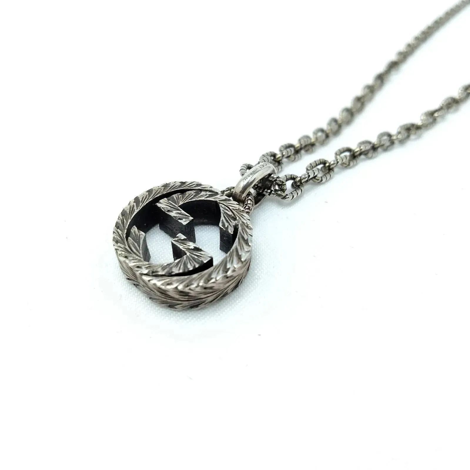 ✨GUCCI✨グッチ インターロッキングG アラベスク ネックレス シルバー