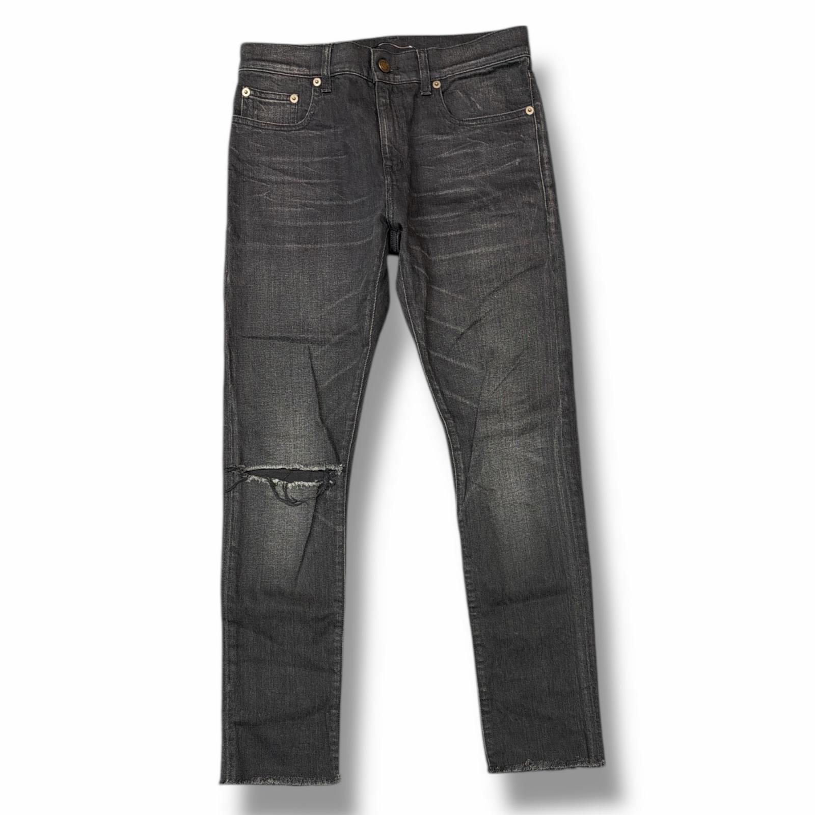 国内正規 SAINT LAURENT 16AW ニークラッシュスキニーデニムパンツ 
