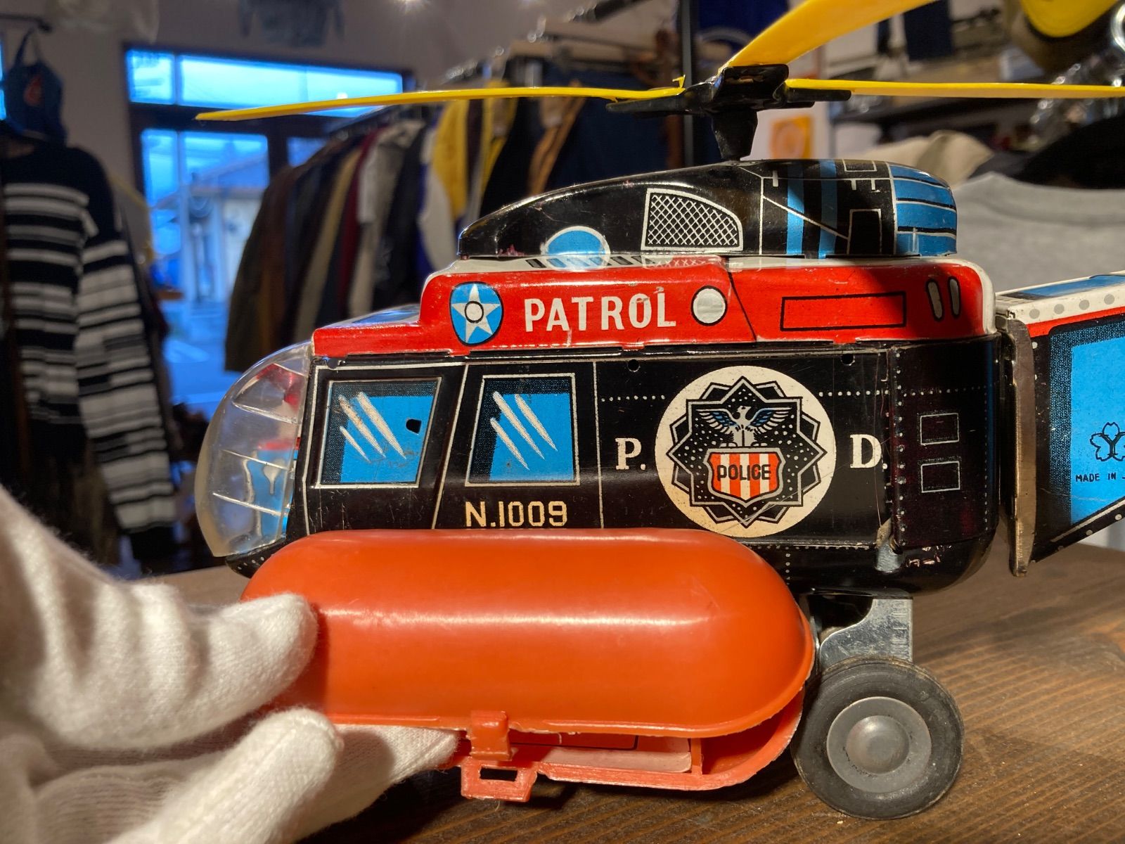 MP095) 米澤玩具 ヨネザワ パトロールヘリコプター 通電× 昭和レトロ