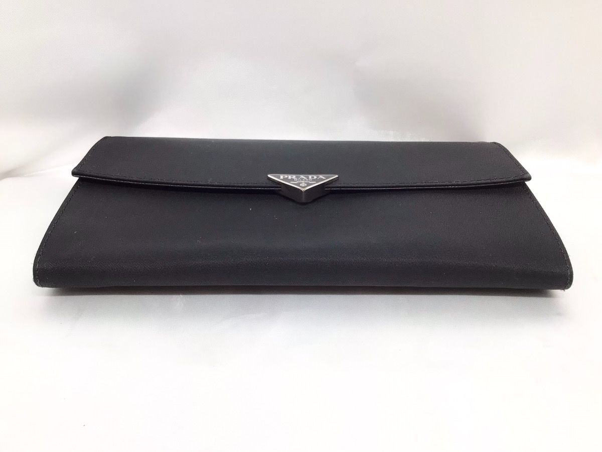 PRADA プラダ ナイロン 長財布 ブラック M-1828 - メルカリ