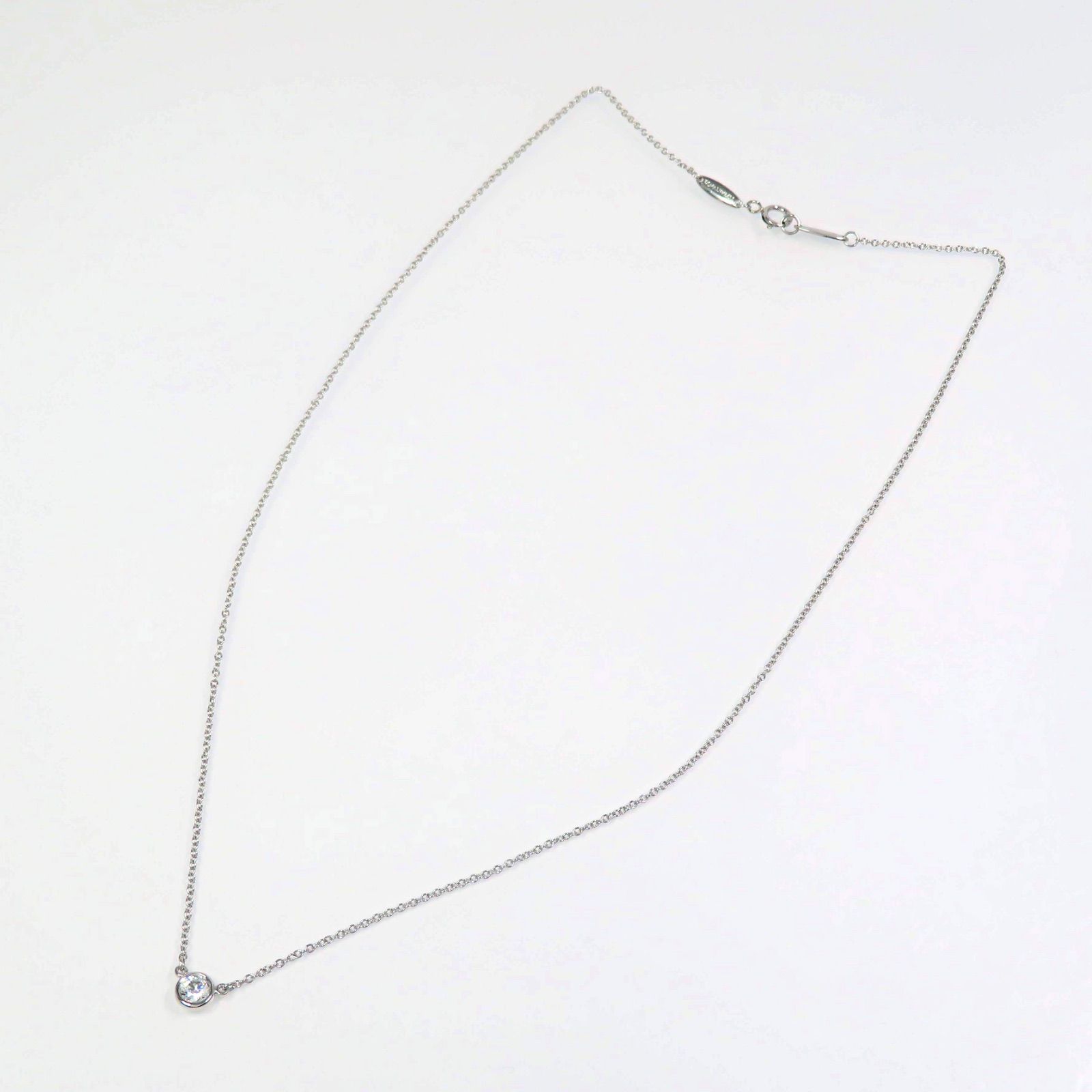 TIFFANY&Co ティファニー Pt950 ダイヤモンド バイザヤード ネックレス