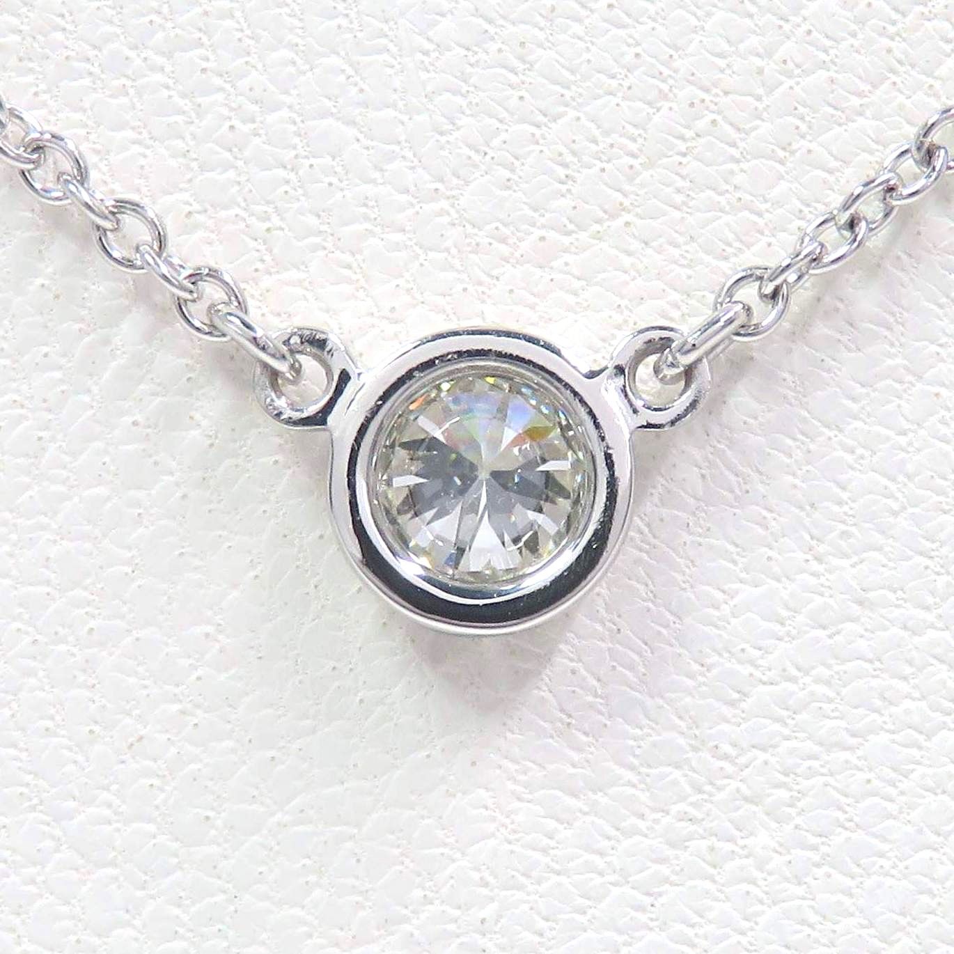 TIFFANY&Co ティファニー Pt950 ダイヤモンド バイザヤード ネックレス