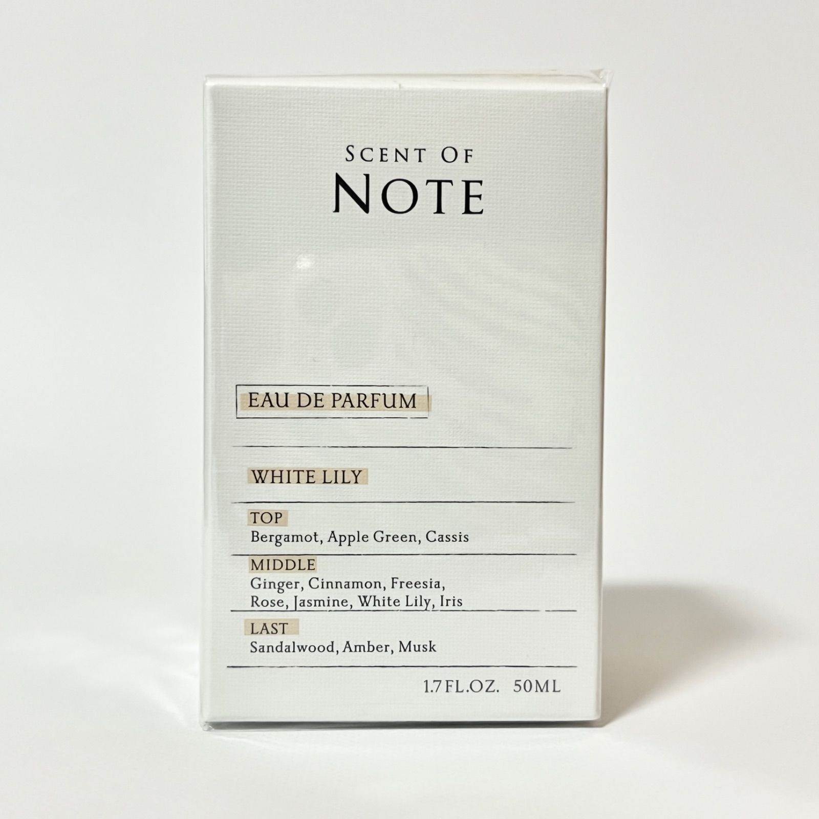 錦戸亮プロデュース】SCENT OF NOTE EAU DE PARFUM セントオブノート 