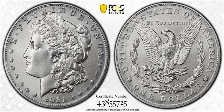 2021 P PCGS MS70 100周年記念 - シルバー モルガン ダラー - 1ドル