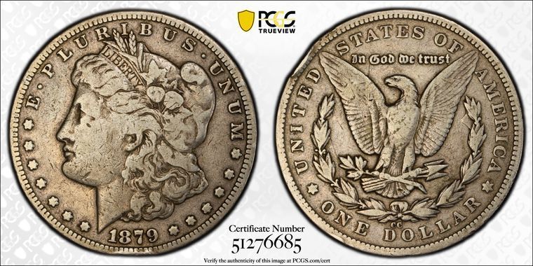 1879年 CC カーソンシティ PCGS F 詳細 - シルバー モルガン ダラー 1