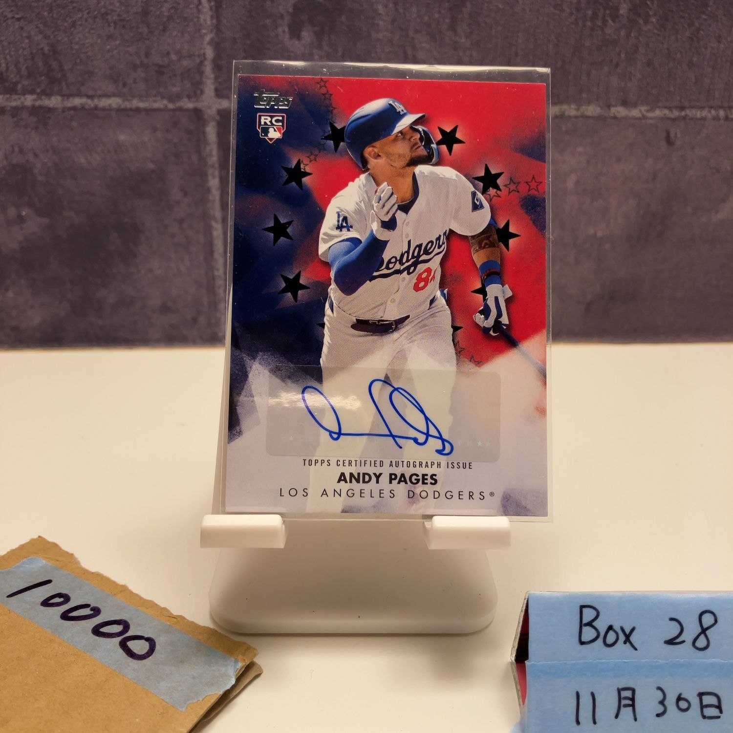 2024 Topps Andy Pages 030/199 直筆サインカード Los Angeles Dodgers