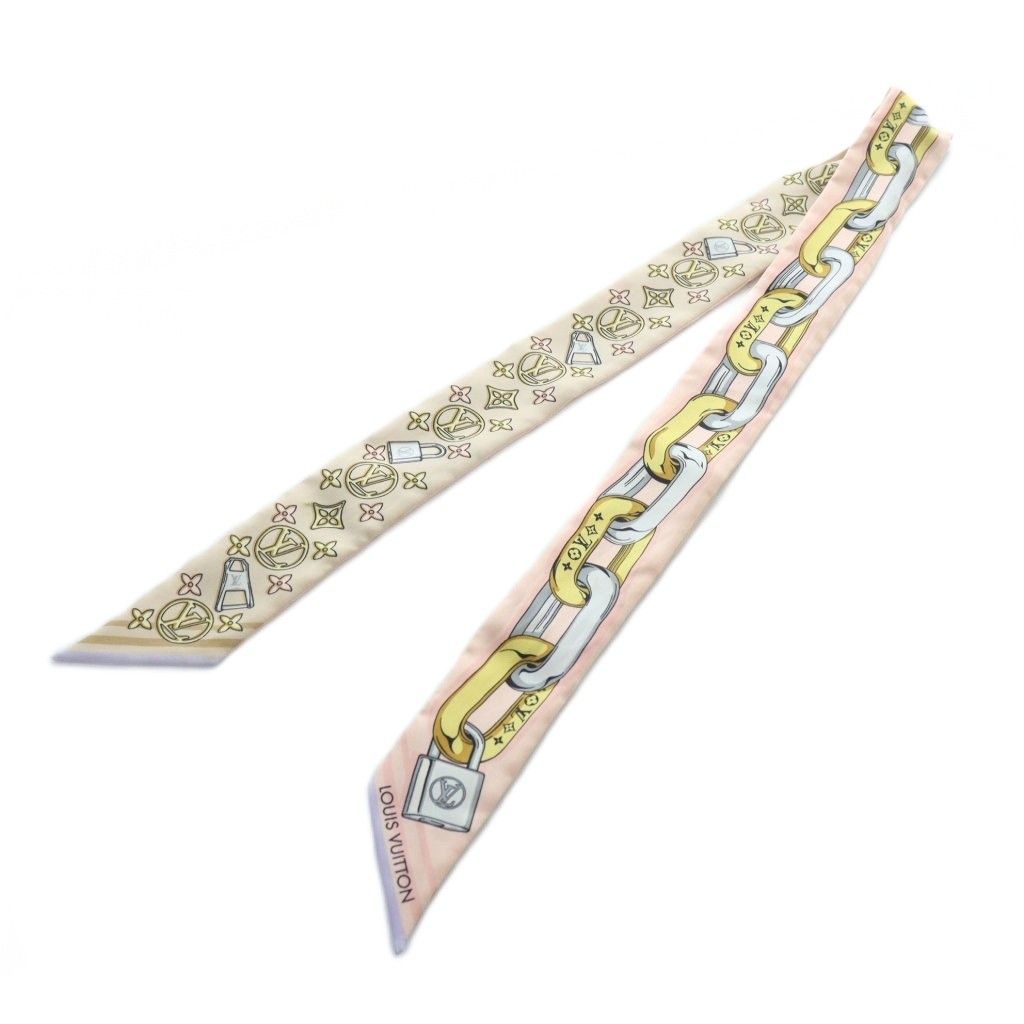 ルイヴィトン LOUIS VUITTON スカーフ ストール チェーン柄 ロゴ