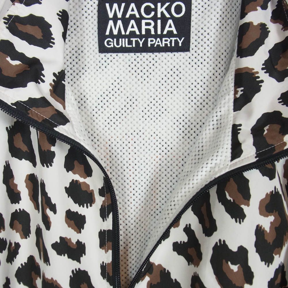 WACKO MARIA ワコマリア 23SS-WMO-TJ06 LEOPARD TRACK JACKET レオパード ナイロン トラックジャケット ホワイト系 M【中古】 WACKO MARIA ワコマリア 23SS-WMO-TJ06 LEOPARD TRACK JACKET