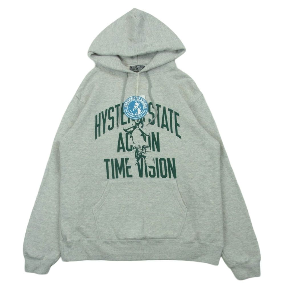 メンズ HYSTERIC GLAMOUR グレー フーディー