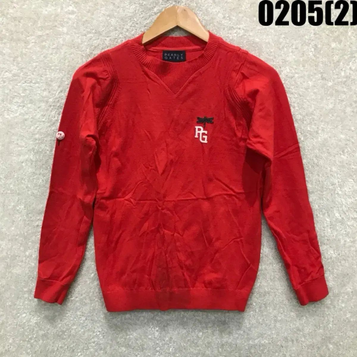 PEARLY GATES 赤 Vネック ニット xxs - メルカリ