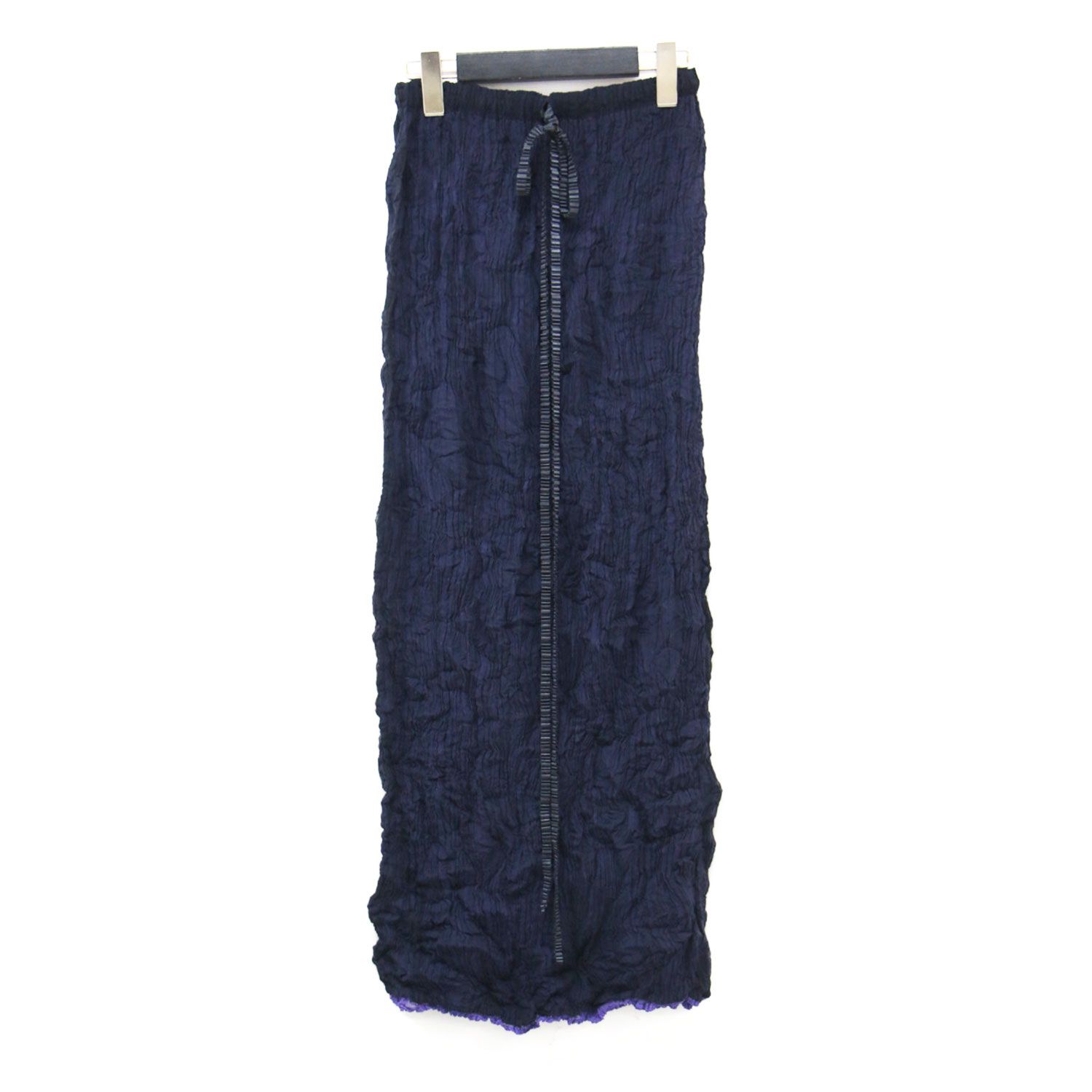 イッセイミヤケ 1325 スカート ネイビー ISSEY MIYAKE ISSEY MIYAKE イッセイミヤケ スカート ネイビー パープル サイズ:M