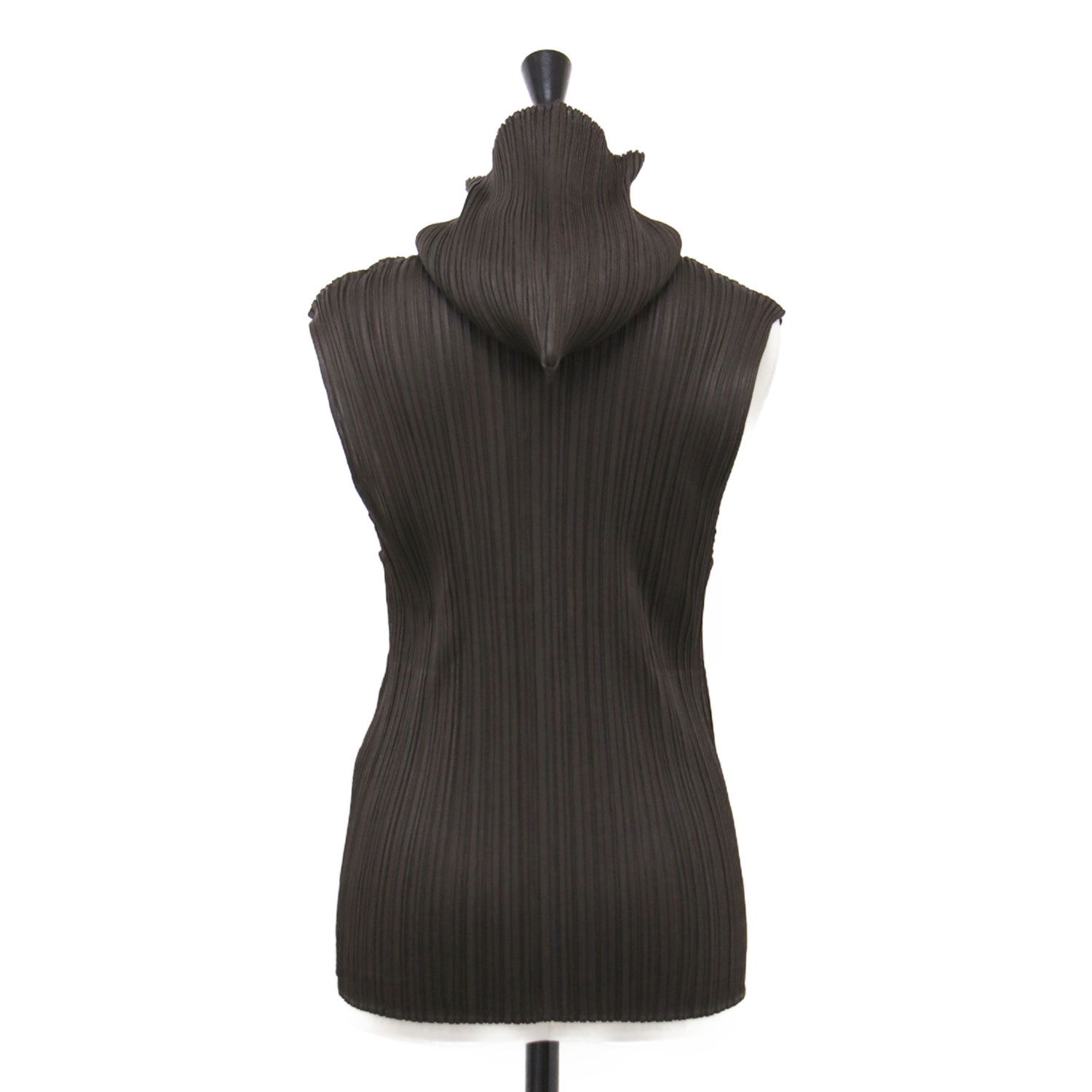 PLEATS PLEASE プリーツプリーズ ベスト ダークブラウン サイズ:4(XL