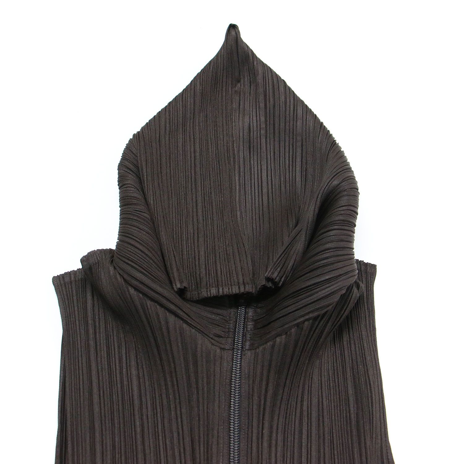 PLEATS PLEASE プリーツプリーズ ベスト ダークブラウン サイズ:4(XL