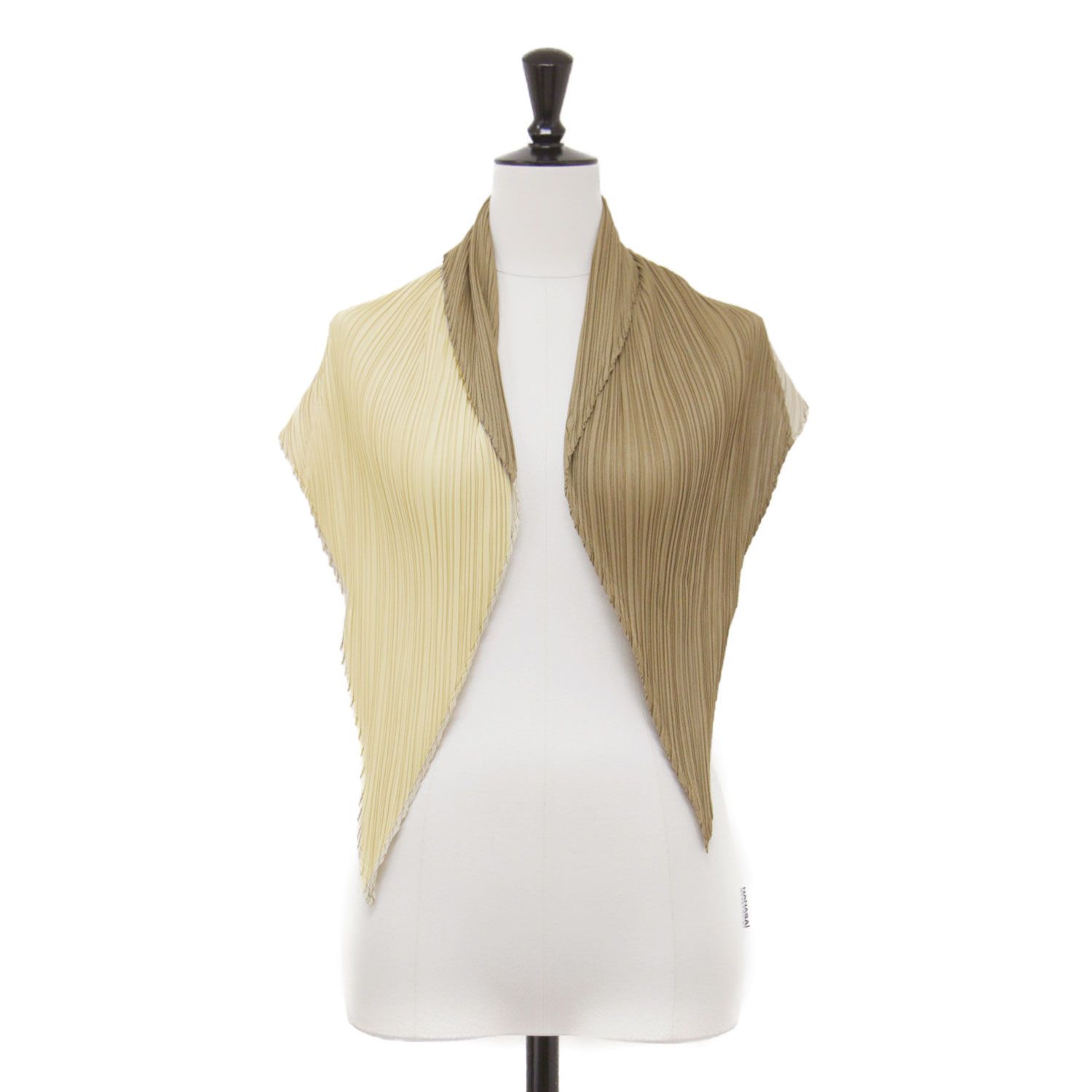 PLEATS PLEASE プリーツプリーズ スカーフ ベージュ ブラウン サイズ