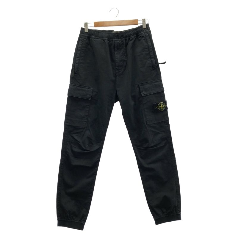 中古】STONE ISLAND カーゴパンツ サイズW30 黒 ストーンアイランド[91