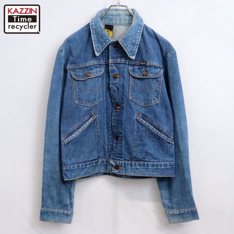 70s USA製 vintage Wrangler 124MJ デニムジャケット メンズ 表記38