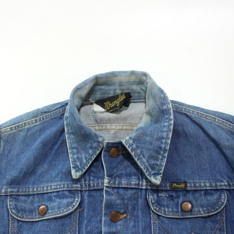 70s USA製 vintage Wrangler 124MJ デニムジャケット メンズ 表記38