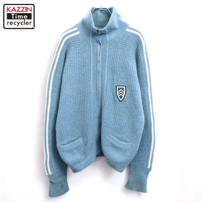 60s USA製 vintage CAMPUS キャンパス フルジップ ウール ニット 