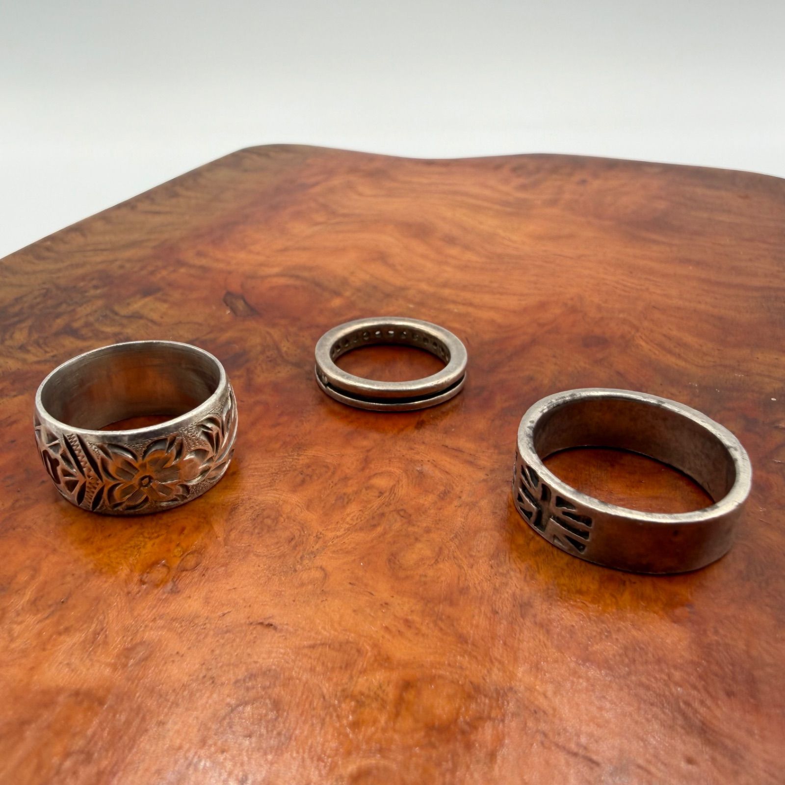 シルバー925】リング3点セット シルバーアクセサリー ハワイアン 
