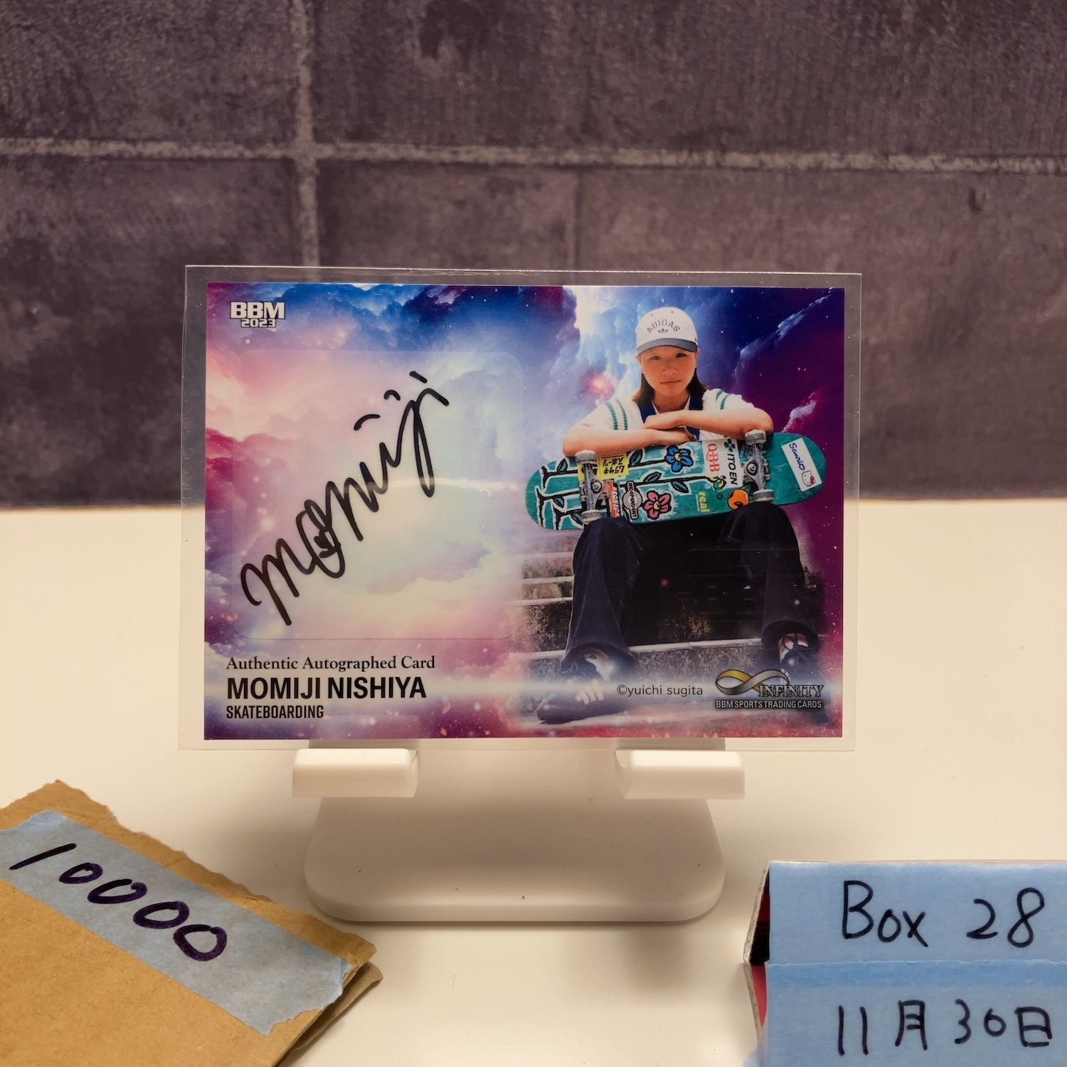 2025 BBM 西矢椛 60 90 直筆サインカード カード