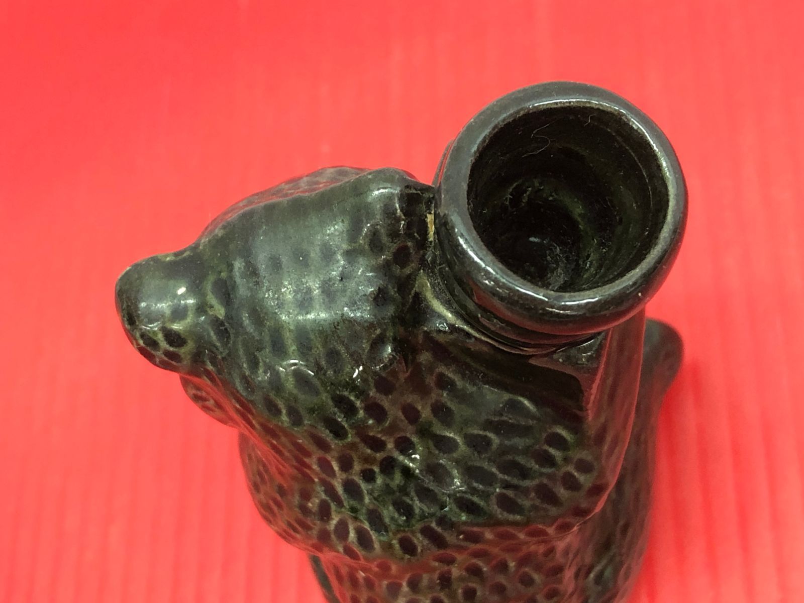 昭和レトロ NIKKA ニッカウイスキー 陶器製 熊 クマ 置物 楊枝入れ