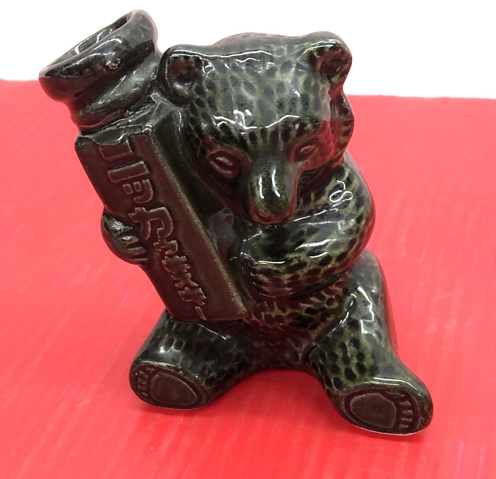 昭和レトロ NIKKA ニッカウイスキー 陶器製 熊 クマ 置物 楊枝入れ