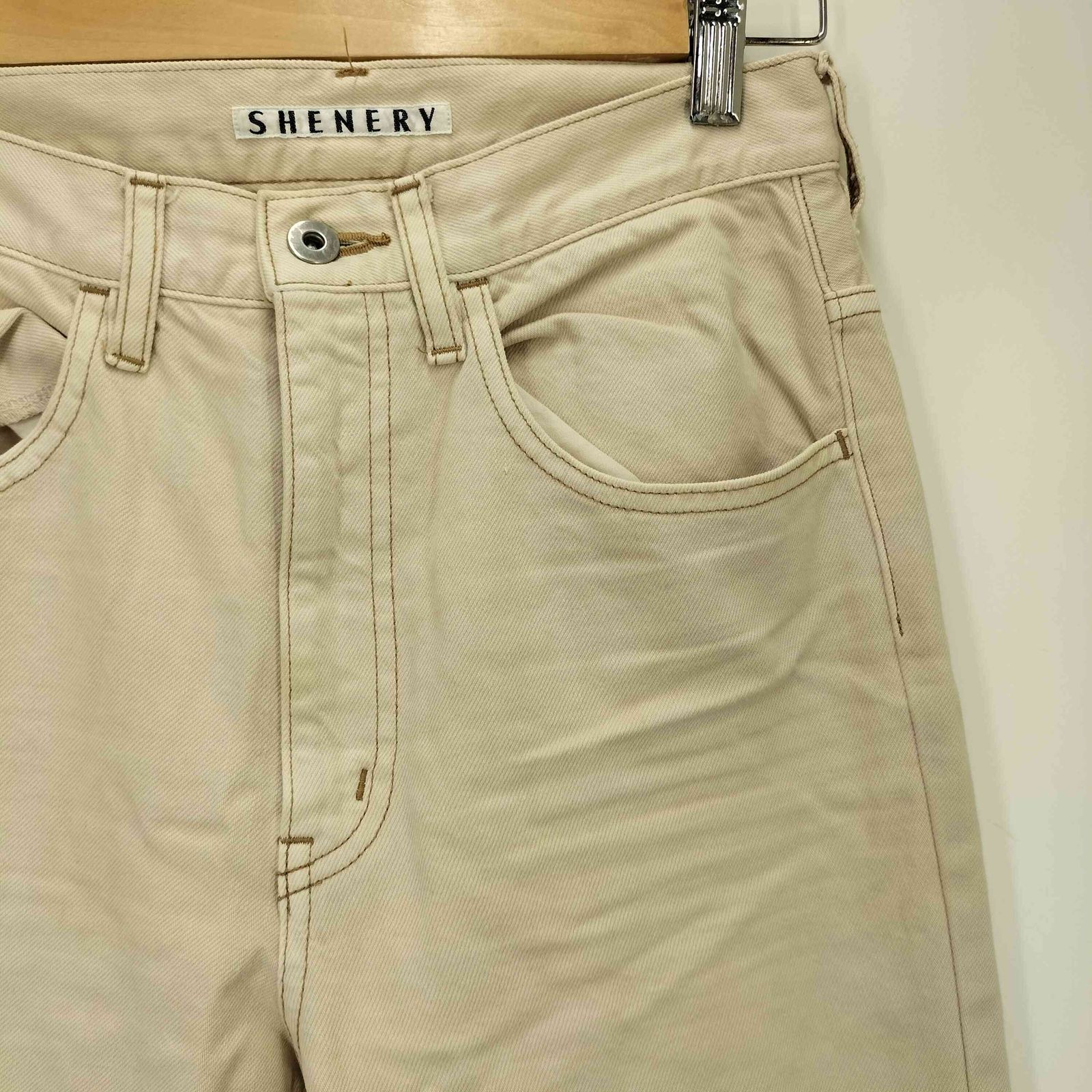シーナリー SHENERY センタープレス ブーツカット フレア デニム