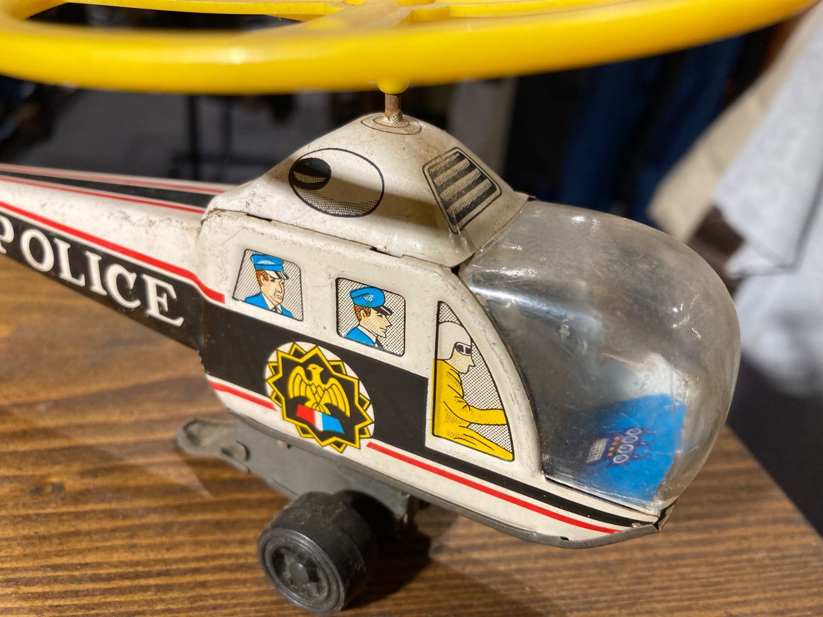 MP097) 市村商会 ブリキ 玩具 ヘリコプター 稼働品 POLICE 警察