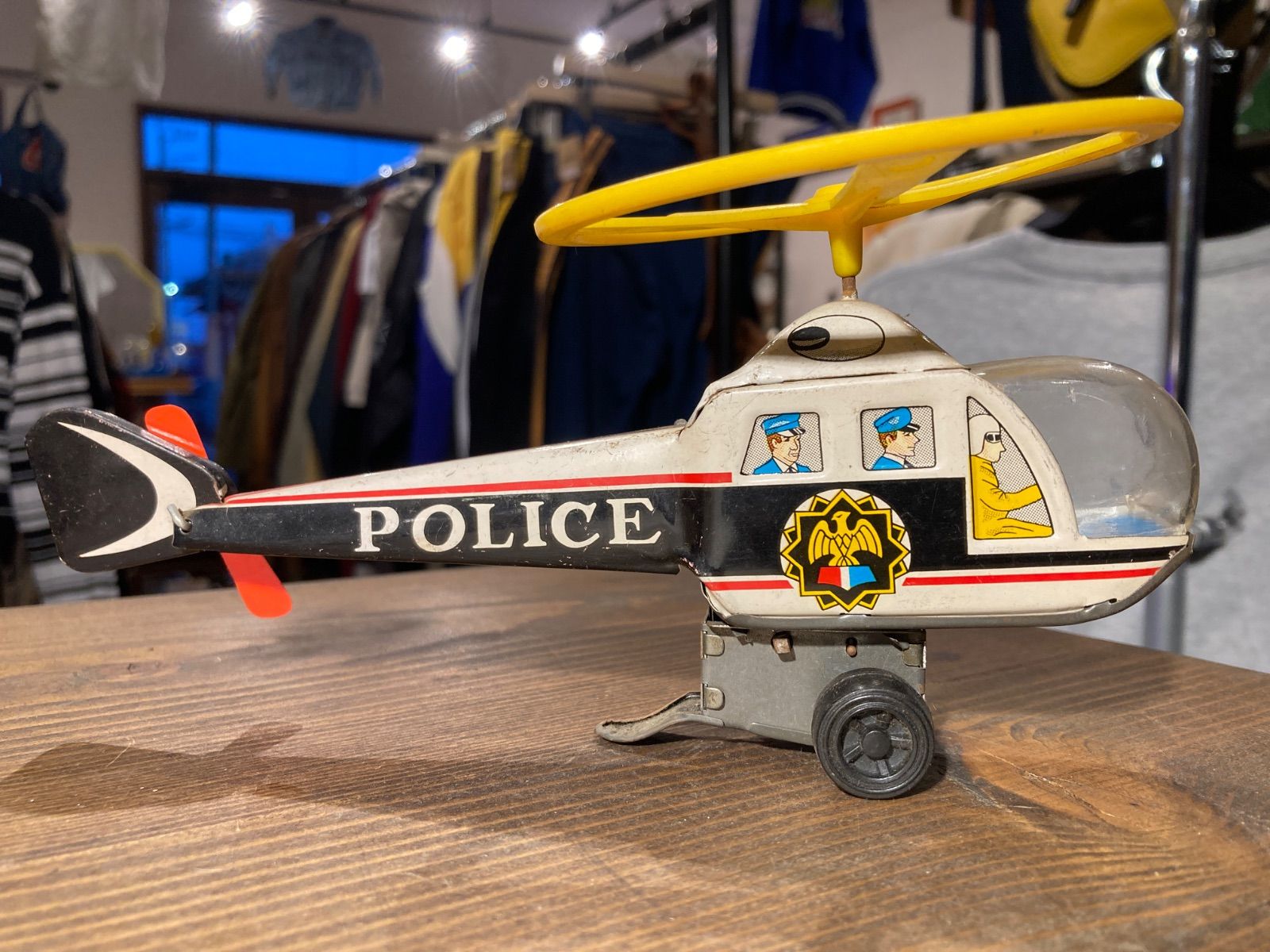 MP097) 市村商会 ブリキ 玩具 ヘリコプター 稼働品 POLICE 警察