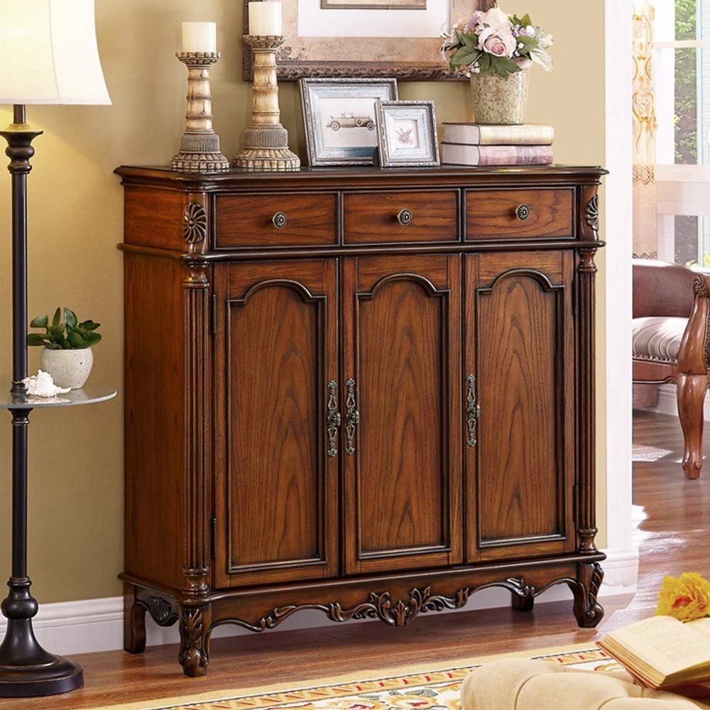 アンティーク　テーブル付き　キャビネット　棚 人気商品】アンティーク つまみ 引き出し キャビネット ノブ 食器棚