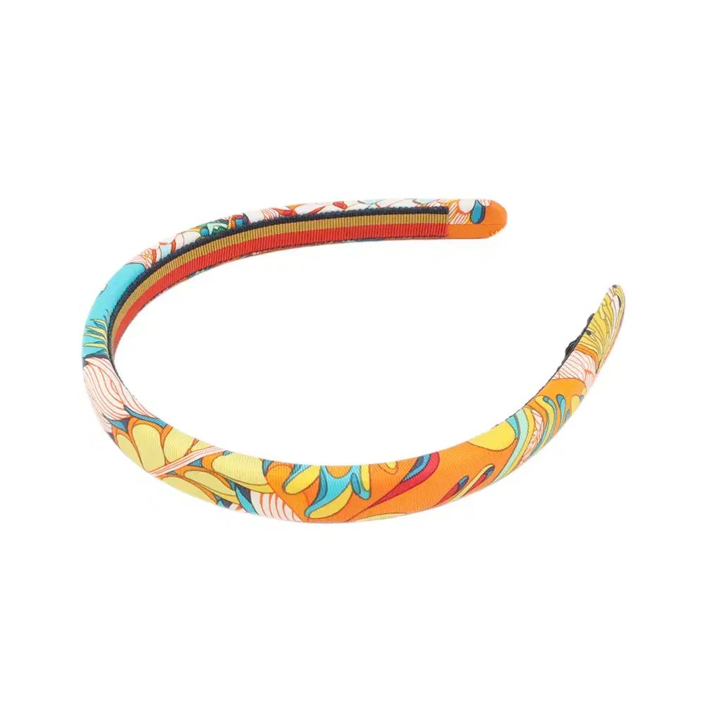 エルメス マルチ COLOR シルク ツイル プリント Elsa ヘアバンド
