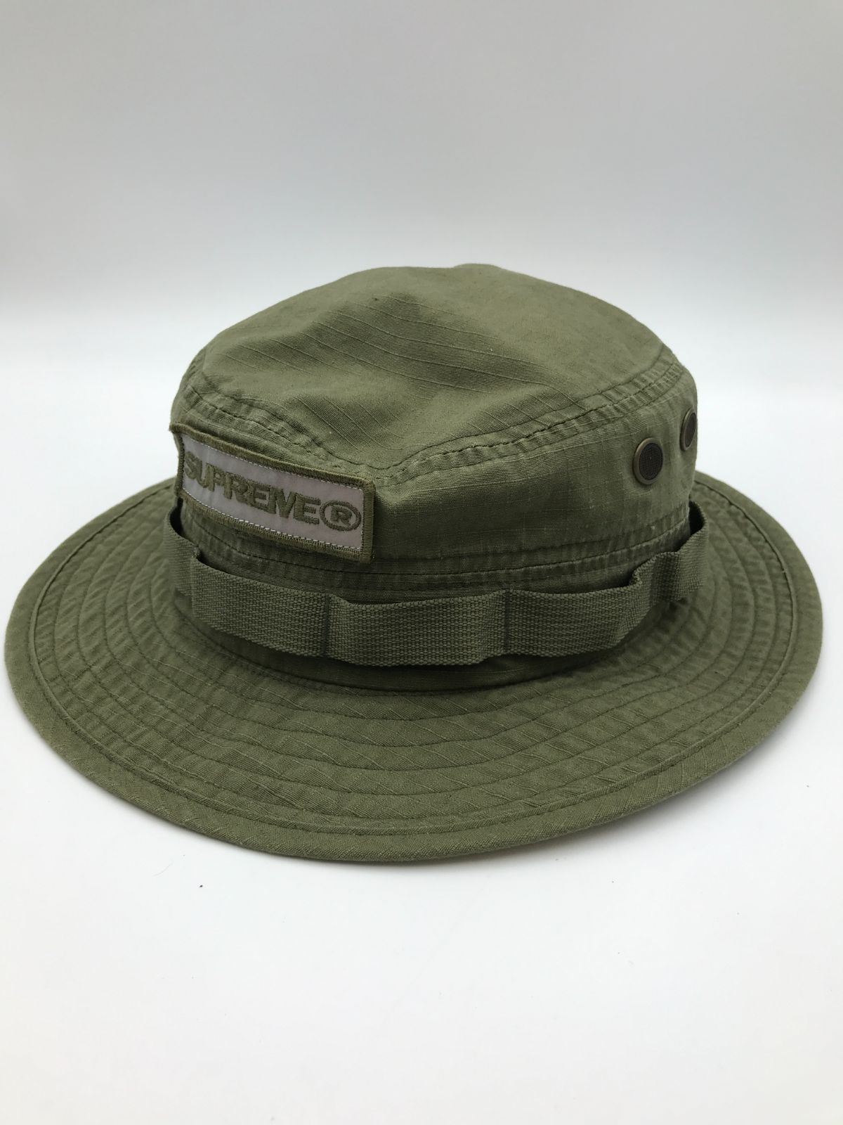 美品 SUPREME シュプリーム ハット リフレクティブパッチブーニー カーキ系 414
