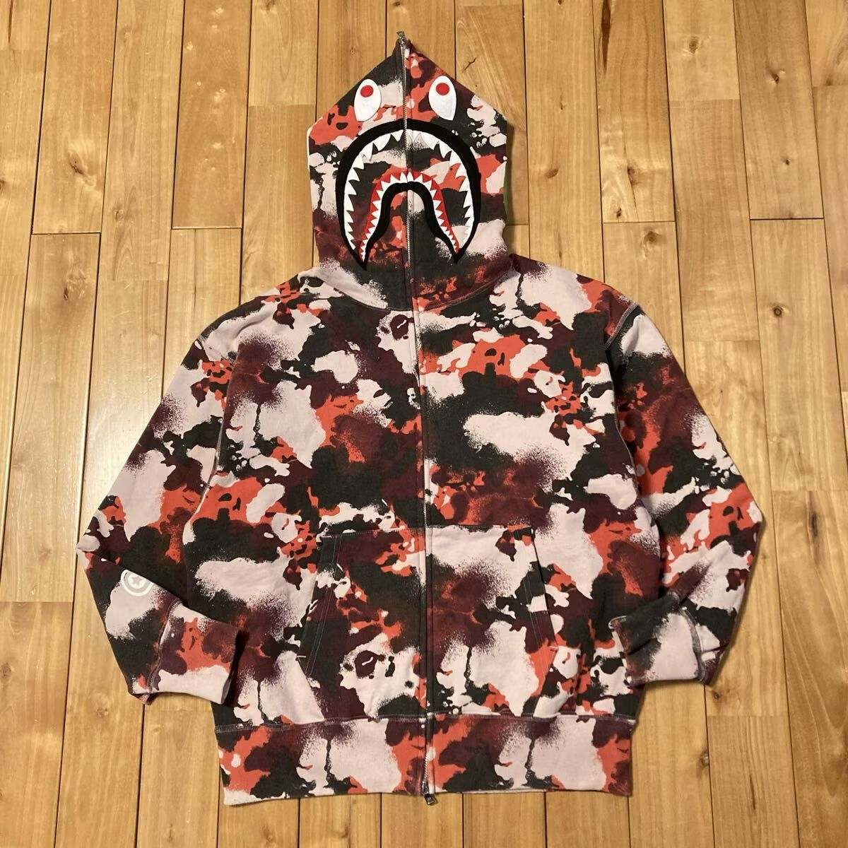 BAPE MAP CAMO シャークパーカー Sサイズ shark full zip hoodie a