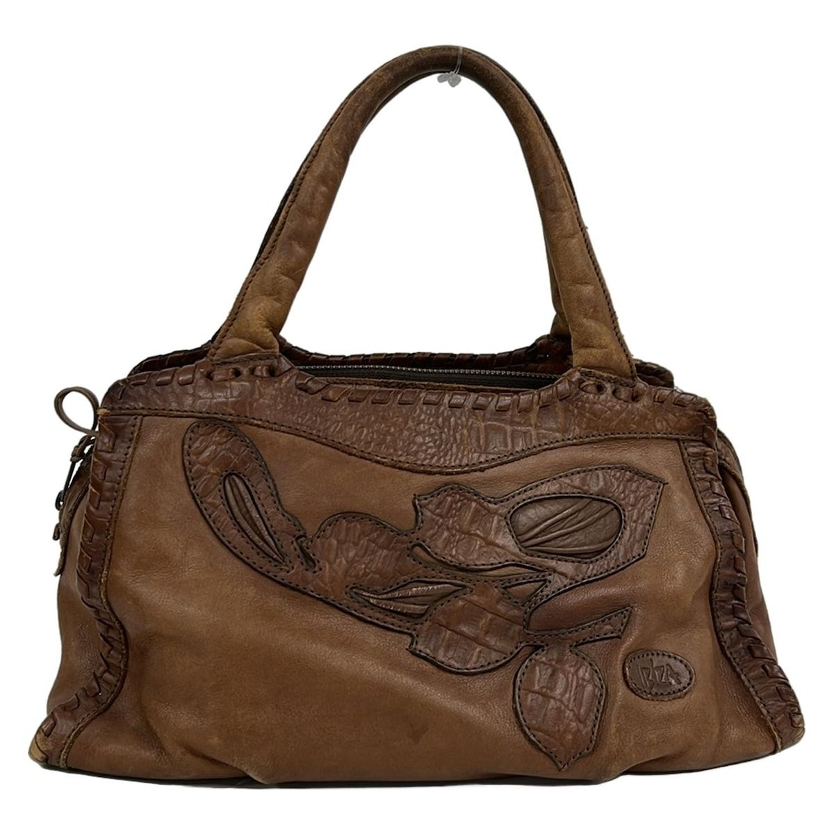 IBIZA(イビザ) ハンドバッグ - ブラウン×ダークブラウン ステッチ/型