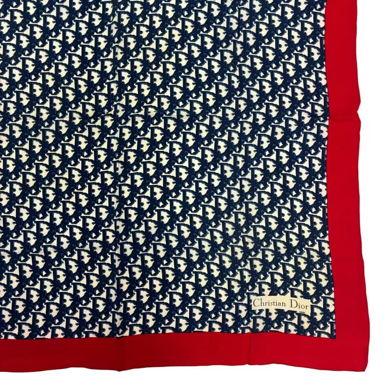 美品 Christian Dior クリスチャン ディオール トロッター柄 シルク