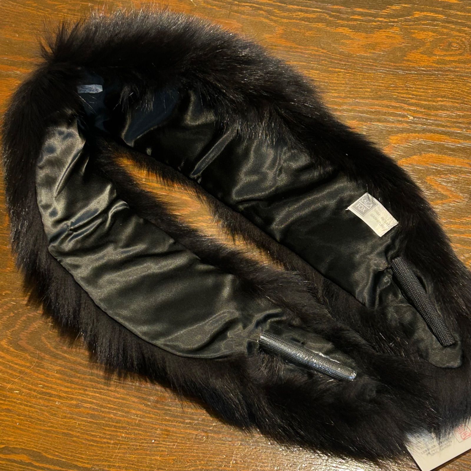 未使用 タグ付】SAGA FOX ブルーフォックス ファーカラー ブラック