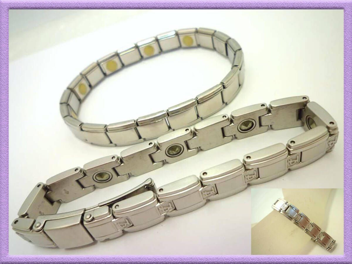 レダシルマ ブレスレット ロゴ Leda SILMA ゲルマニウム シルバー