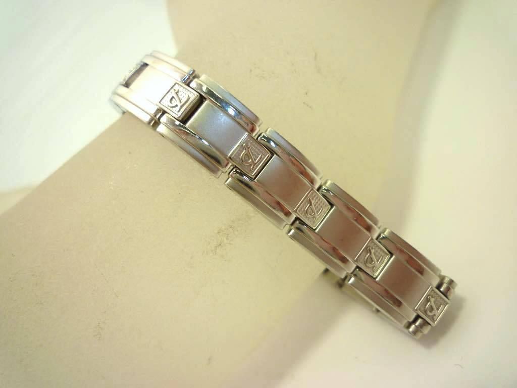 レダシルマ ブレスレット ロゴ Leda SILMA ゲルマニウム シルバー