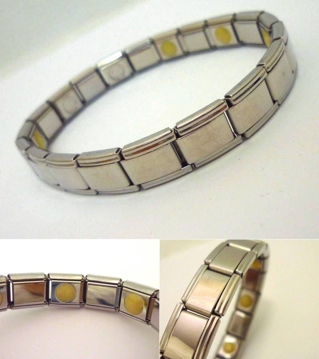 レダシルマ ブレスレット ロゴ Leda SILMA ゲルマニウム シルバー