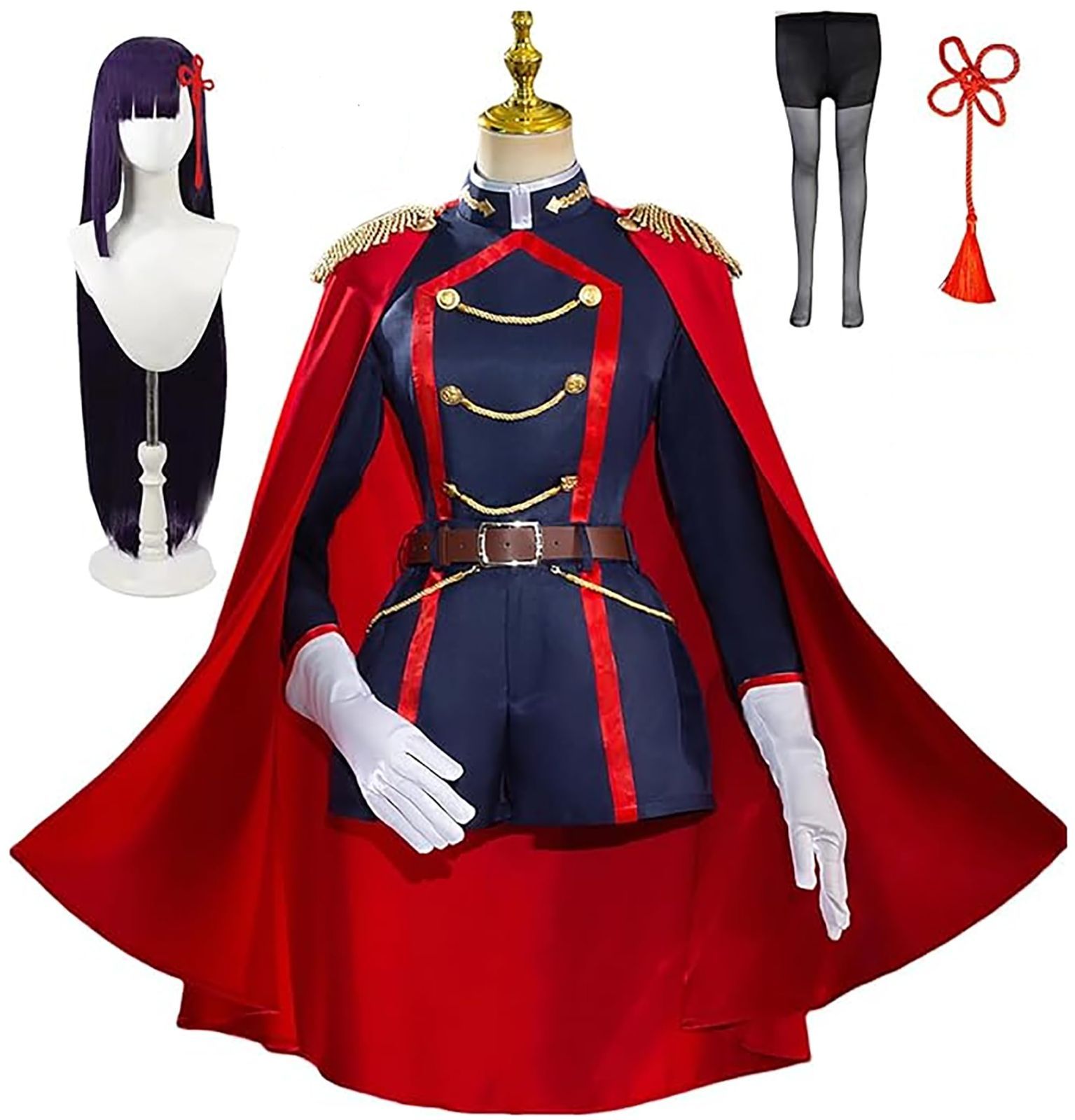 山城恋 やましろ れん コスプレ 衣装 ウイッグ付き 制服 魔都精兵のスレイブ コスチューム 学園
