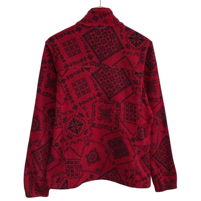 Columbia フリース ジャケット ハイネック フルジップ 総柄 ワン