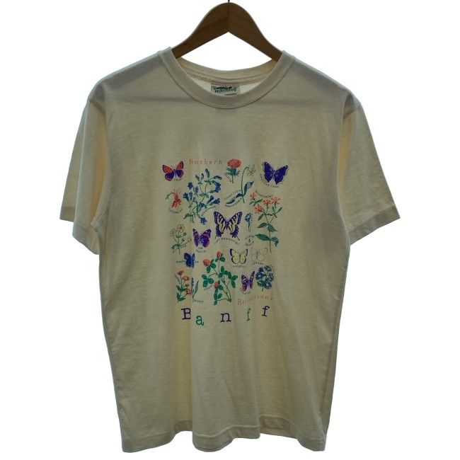 NORTHERN REFLECTIONS　Tシャツ　半袖　トップス　クルーネック　プリント　蝶々　植物　カナダ製　古着　/1103